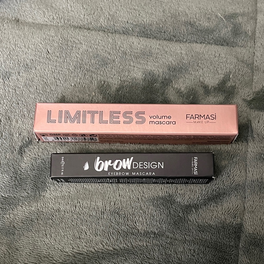 Farmasi Limitless Volume Mascara black and Brow Design in Dark Brown